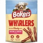 BAKERS Whirlers Bacon & Cheese Dog Treats 130g