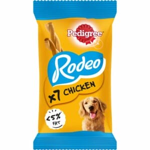 A 7-stick pack of PEDIGREE Rodeo Chicken Dog Treats