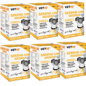 VETIQ Serene-um Calming Tablets for Cats and Dogs - 120 Tabs/Box - 6 Boxes