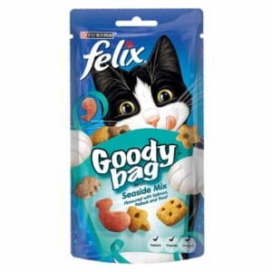 A 60g pouch of FELIX Goody Bag Seaside Mix Adult Cat Treats