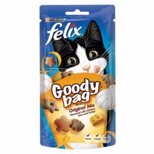 A 60g pouch of FELIX Goody Bag Original Mix Adult Cat Treats
