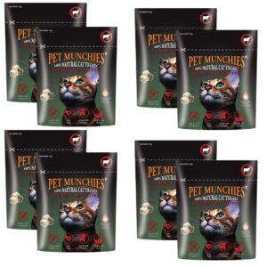 8 pouches of PET MUNCHIES Gourmet Beef Liver Dried Cat Treats 10g