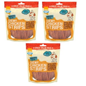 3 bags of GOOD BOY Chewy Chicken Strips Dog Treats 350g