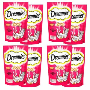 8 pouches of DREAMIES Beef Flavoured Cat Treats 60g