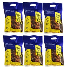 6 Bags of HOLLINGS Pig Ear Strips Dog Treats Carry Bag 500g
