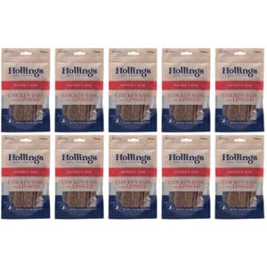10 packs of HOLLINGS Chicken Bar with Linseed Dog Treats 7pack