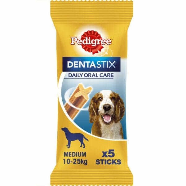 A 128g bag of PEDIGREE Dentastix Medium Dog Dental Treats