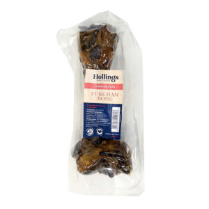 A bag of HOLLINGS Pure Ham Bone Dog Chews