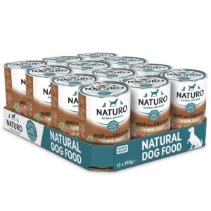 Naturo Beef with Chicken in Jelly 390g 12 Cans 1 Box