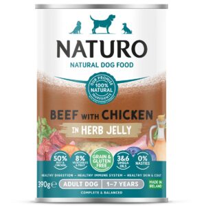 Naturo Beef with Chicken in Jelly 390g