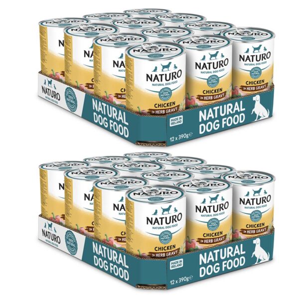 Naturo Chicken in Gravy 390g 24 Cans 2 Boxes