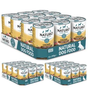 3 boxes of Naturo Chicken in Gravy 390g 12 cans each box