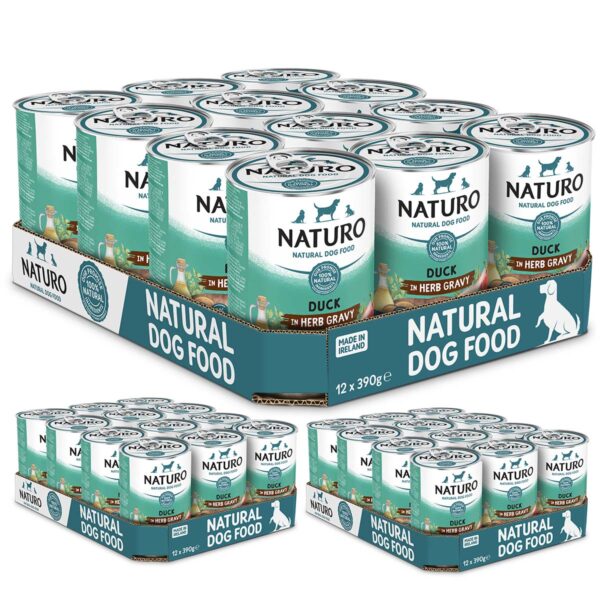 Naturo Duck in Gravy 390g 36 Cans 3 Boxes