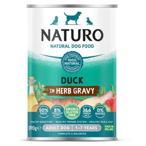 A Can of Naturo Duck in Herb Gravy 390g