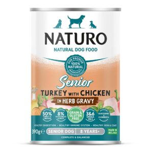 Naturo Senior Turkey with Chicken in Gravy 390g Front