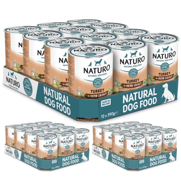 Naturo Turkey in Gravy 390g 36 Cans 3 Boxes