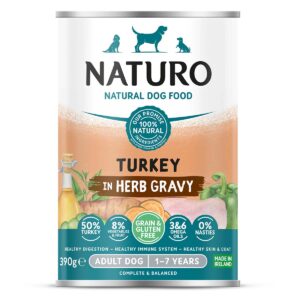 A can of Naturo Turkey in Gravy 390g Front