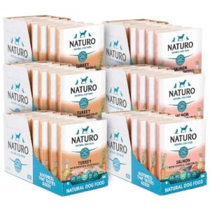 42 Naturo Grain Free and Chicken Free 400g Trays: Turkey and Salmon with Potato and Vegetables flavor bundle