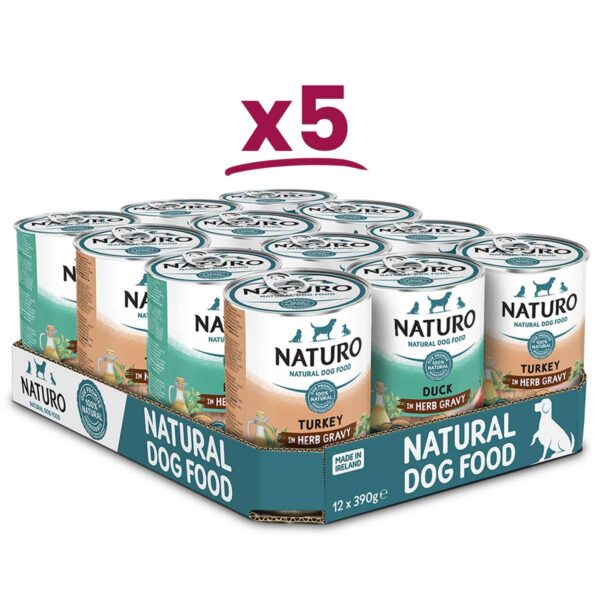 Naturo 60x390g Chicken Free Duck & Turkey Pack Mixed Trays Image